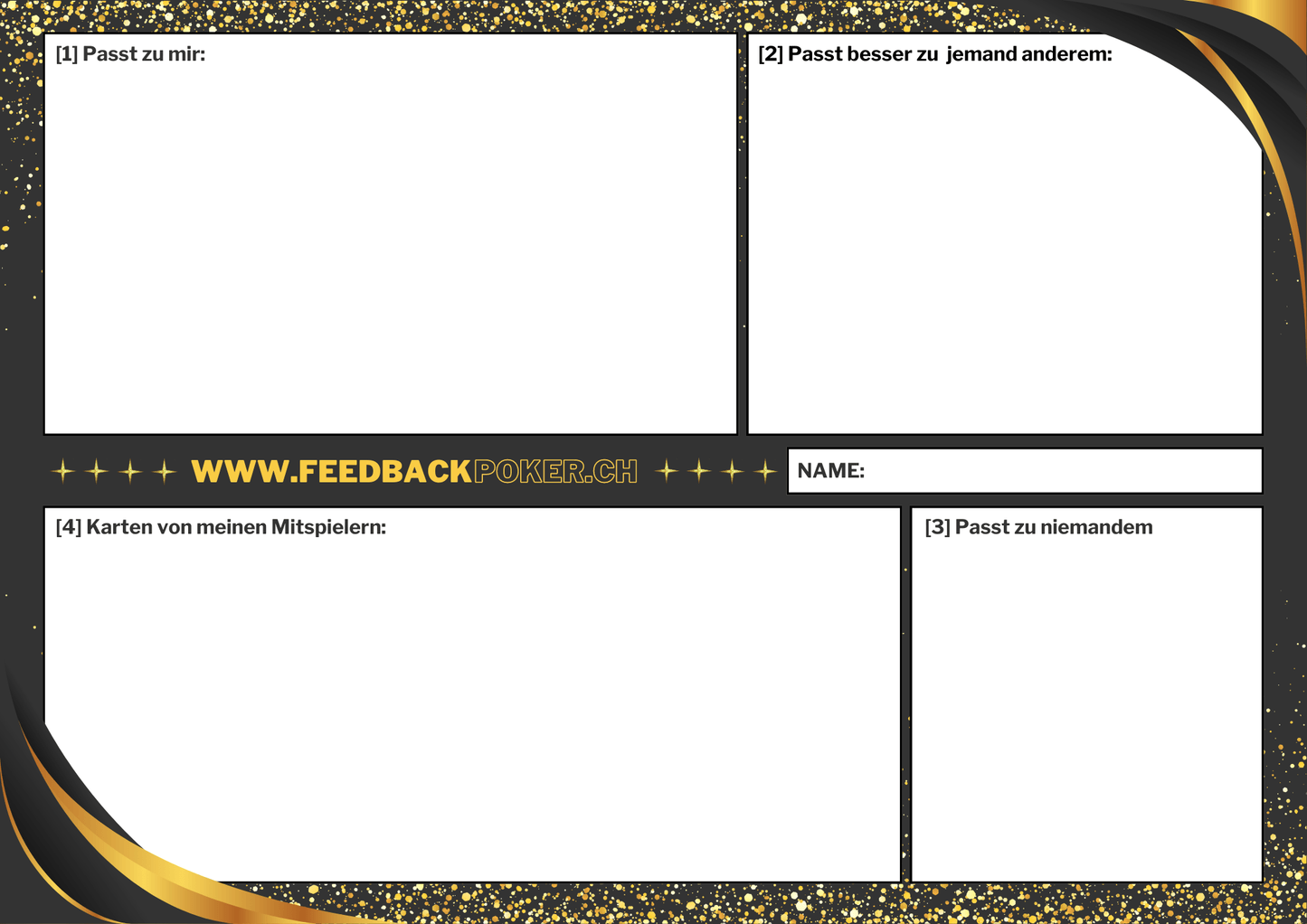 Feedbackpoker Basis & Erweiterungs Kartenspiel - Business Edition - DE