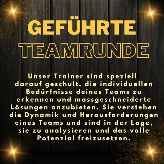 Geführte Teamrunde - Trainer begleitet dein Team