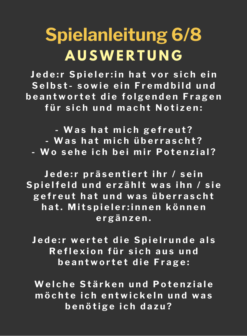 Spielanleitung Feedbackpoker Auswertung