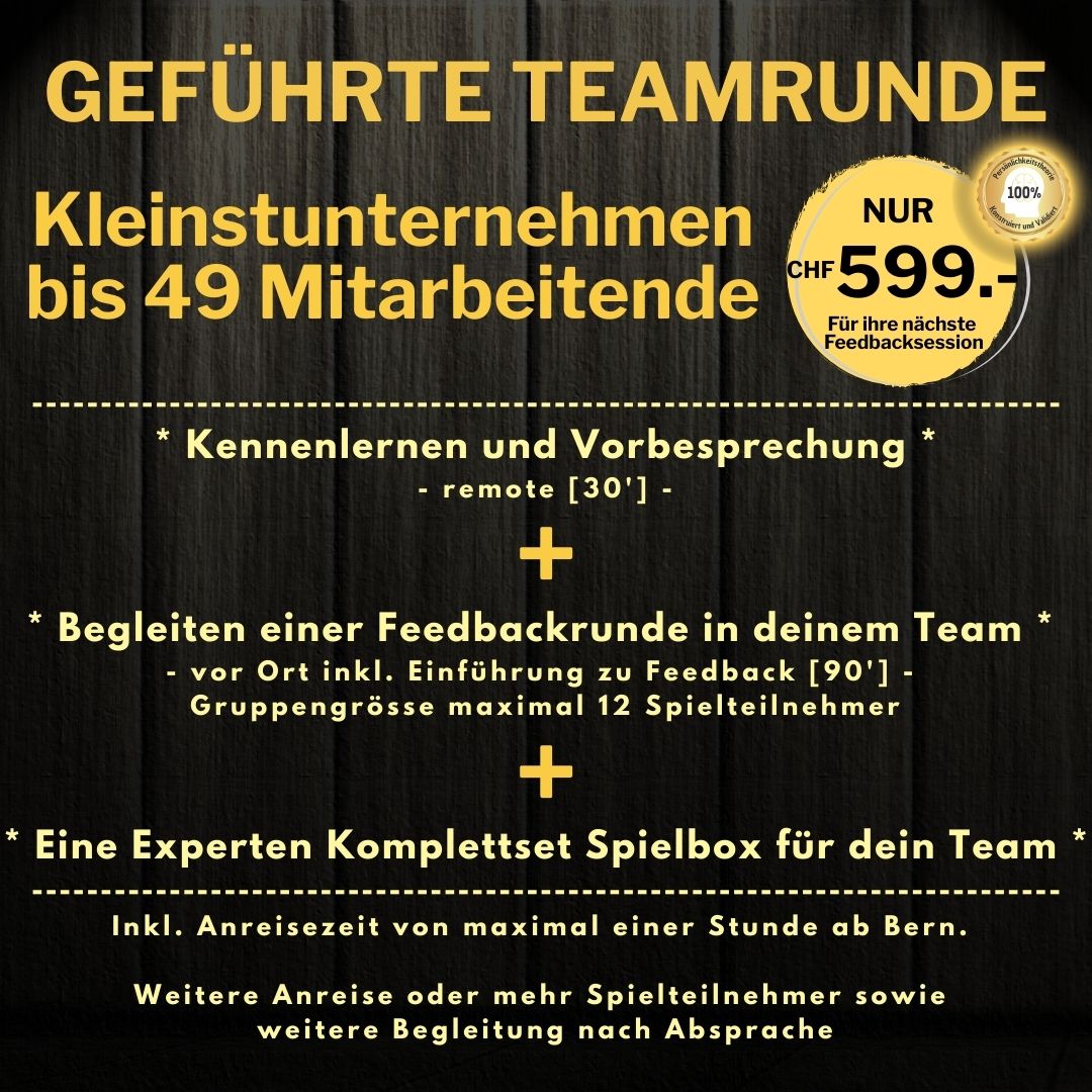 Geführte Teamrunde - Jürg Dietiker begleitet dein Team
