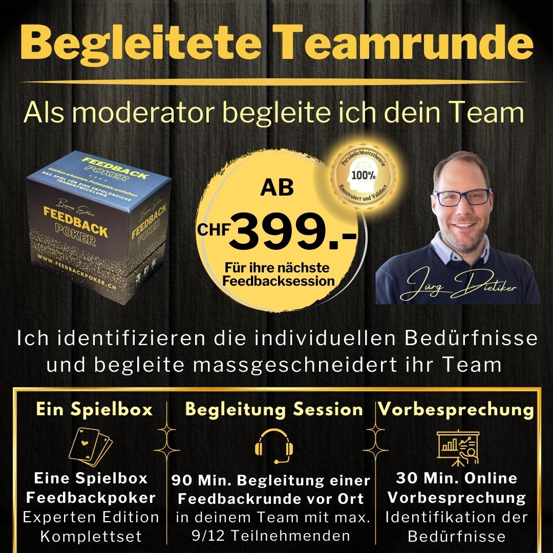 Geführte Teamrunde - Jürg Dietiker begleitet dein Team